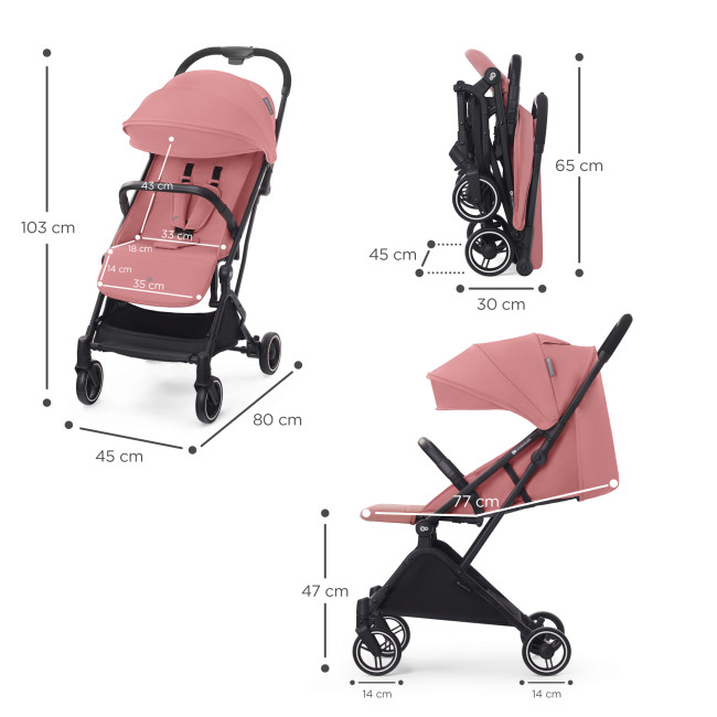 Прогулочная коляска KiderKraft INDY 2 Dhalia Pink