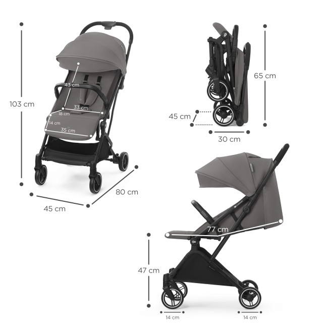 Прогулочная коляска KiderKraft INDY 2 Cozy Grey