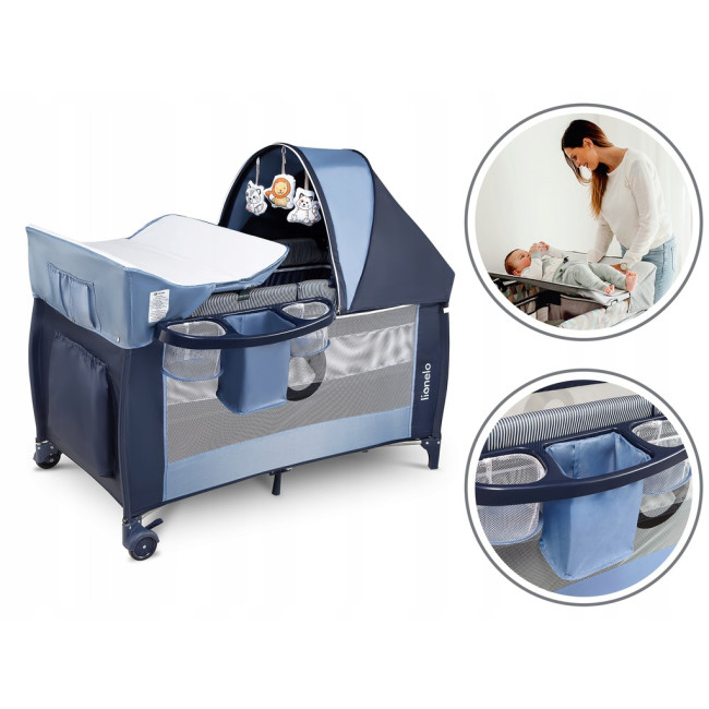 Ліжечко-манеж Lionelo SVEN BLUE NAVY