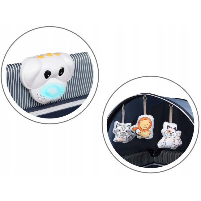 Ліжечко-манеж Lionelo SVEN BLUE NAVY