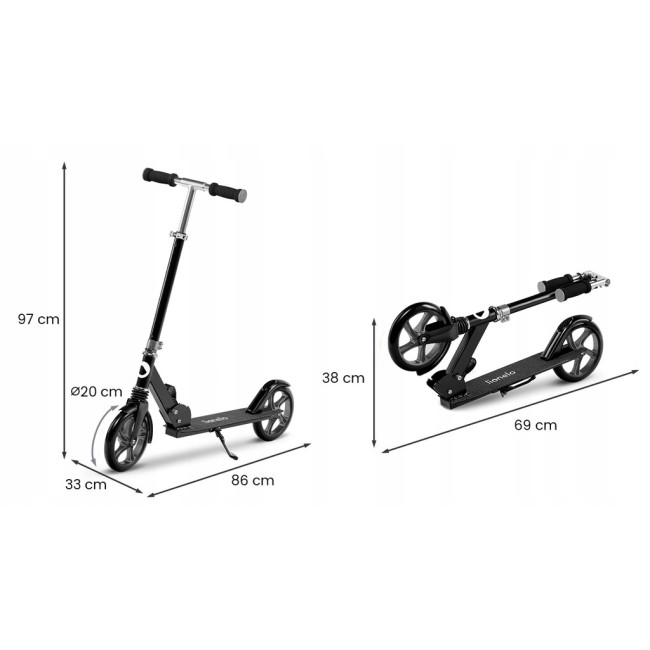 Самокат Lionelo Luca Black