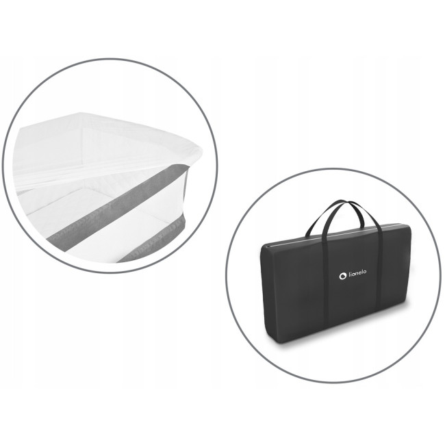 Кроватка приставная Lionelo THEO Concrete