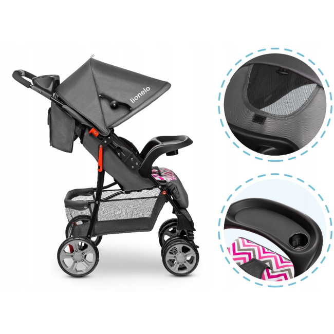 Прогулочная коляска Lionelo Emma Pink Scandi