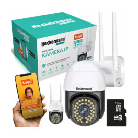 Вулична поворотна IP-камера відеоспостереження Wi-Fi Heckermann C19 + карта 16 ГБ
