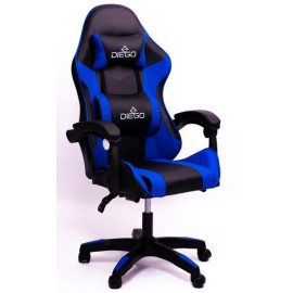 Крісло геймерське DIEGO з масажем чорно-синє