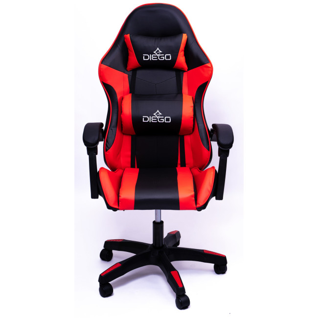 Кресло геймерское DIEGO с массажем черно-красное