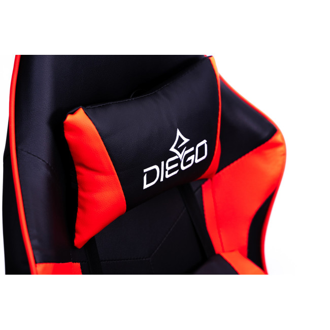 Кресло геймерское DIEGO с массажем черно-красное