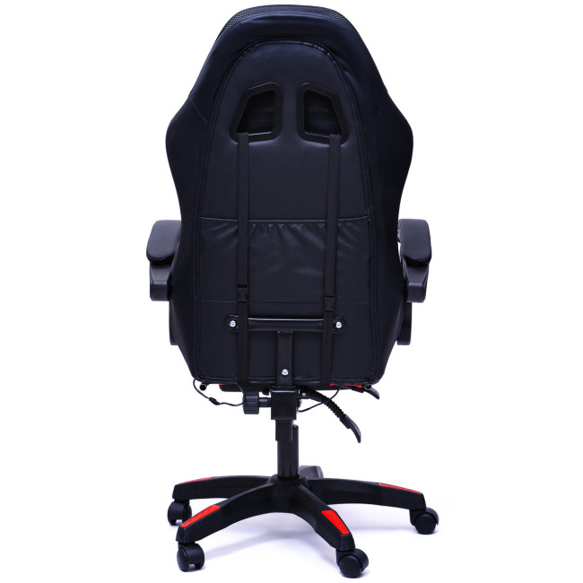 Кресло геймерское DIEGO с массажем черно-красное