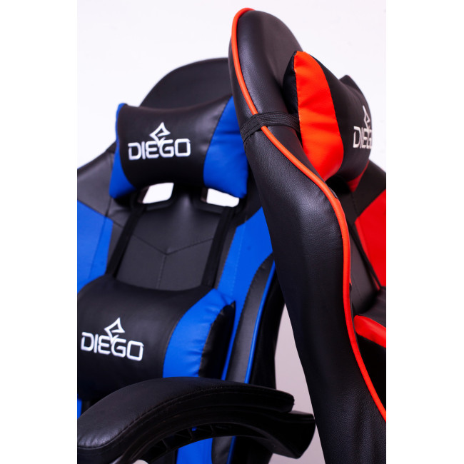 Кресло геймерское DIEGO с массажем черно-красное