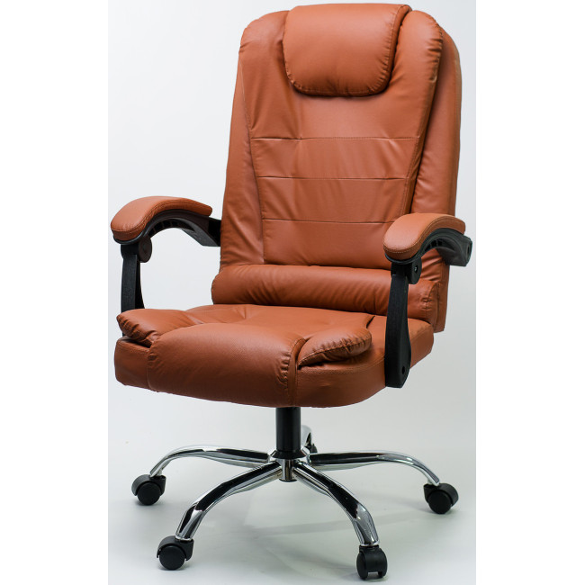 Офісне крісло Diego з масажем коричневе