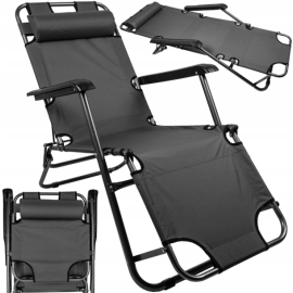 Кресло шезлонг MalTec - Sunwaal серый (Польша)