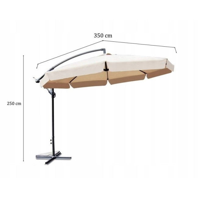 Зонт садовый Ekspand Vihma 350 см Cappuccino