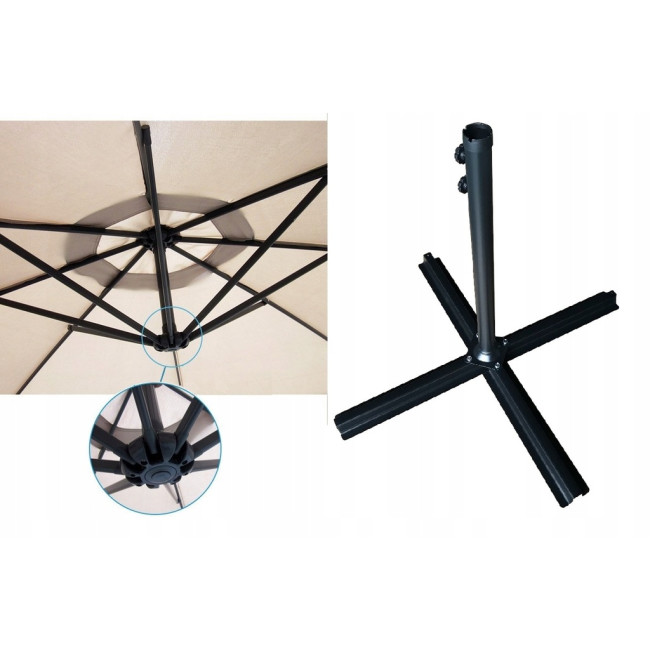 Зонт садовый Ekspand Vihma 350 см Cappuccino