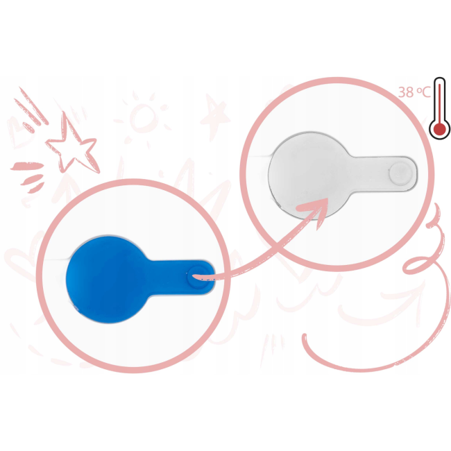 Ванночка дитяча складана з вкладишем та термометром RicoKids біло-рожева (Польща)