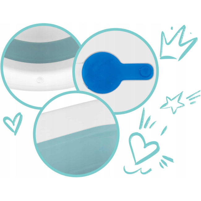 Ванночка дитяча складана з вкладишем та термометром RicoKids (Польща)