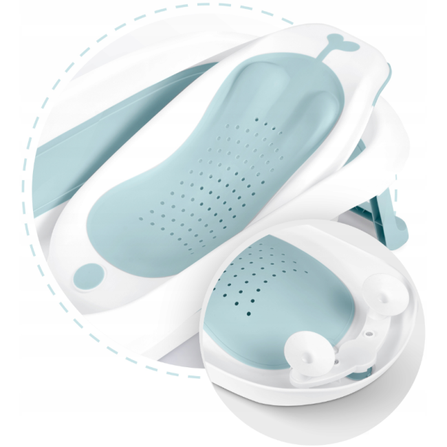 Ванночка дитяча складана з вкладишем та термометром RicoKids (Польща)