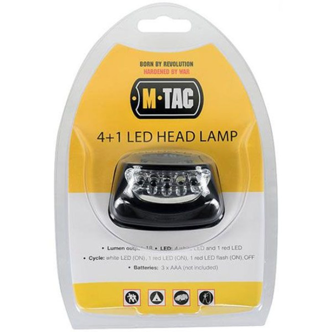 Ліхтарик налобний світлодіодний M-Tac Black (MTC-HL-022-BK)