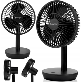 Настільний вентилятор бездротовий MalTec чорний (Польща)