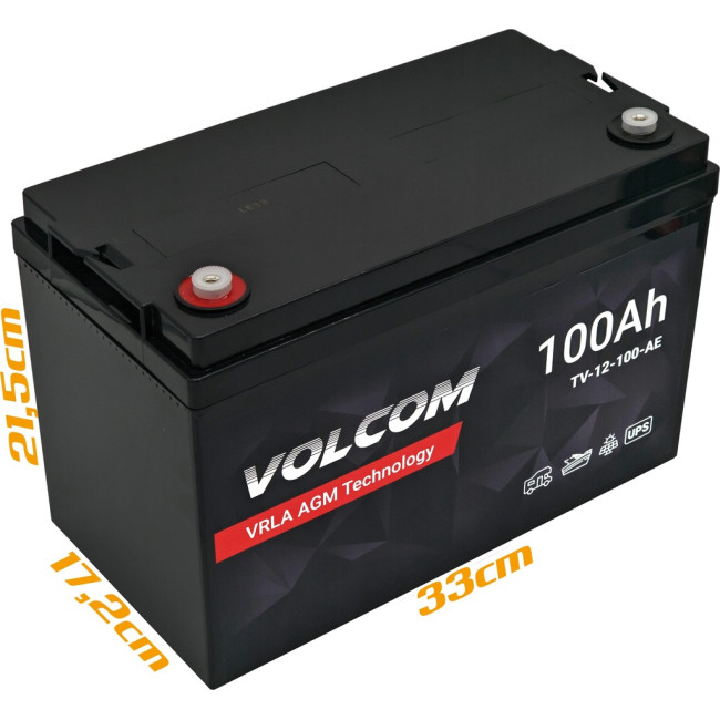 Аккумулятор AGM Volcom 12V 100Ah VRLA
