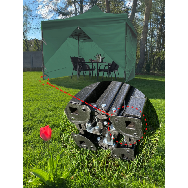 Павільйон садовий 3х3м 4 стіни MalTec зелений (Польща)