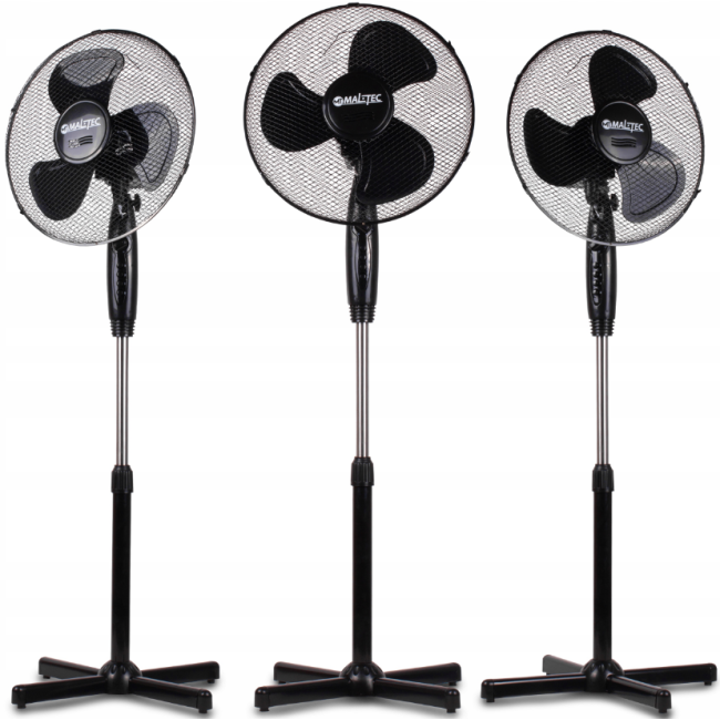 Вентилятор для підлоги MalTec чорний (Польща)