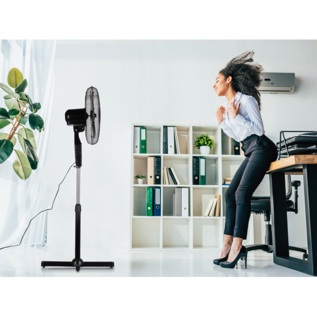 Вентилятор для підлоги MalTec чорний (Польща)