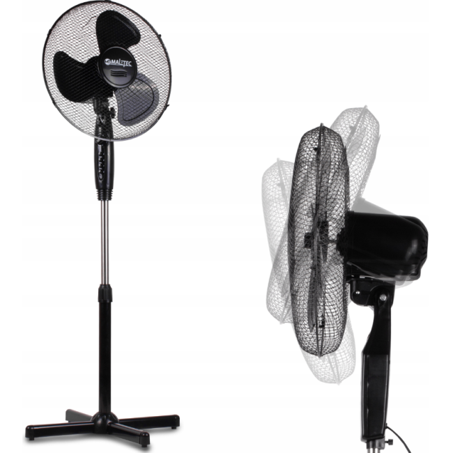 Вентилятор для підлоги MalTec чорний (Польща)
