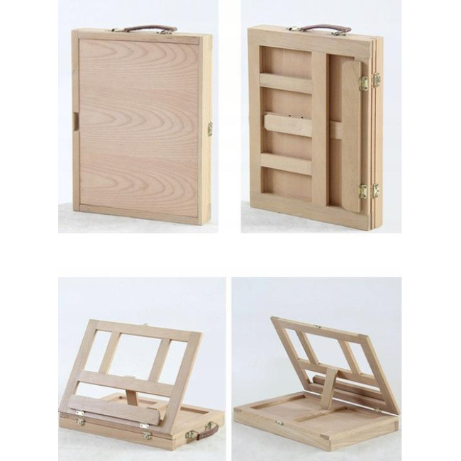 Подарочный художественный набор для рисунка с мольбертом Maaleo в чемодане (46 предметов)