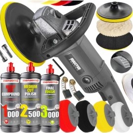 Машинка полірувальна Majster Polska 2600Вт + НАБІР ГУБОК + ПОЛІРУВАЛЬНА ПАСТА