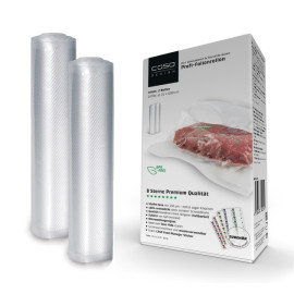 Плівка для вакууматора гофрована CASO 2 рулони в комплекті 25 x 600 см (1225)