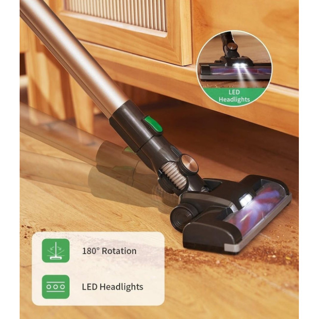 Акумуляторний пилосос Royalty Line CVC-9316 СЛОВАКІЯ (SOLIN) Green бездротовий вертикальний з турбощіткою