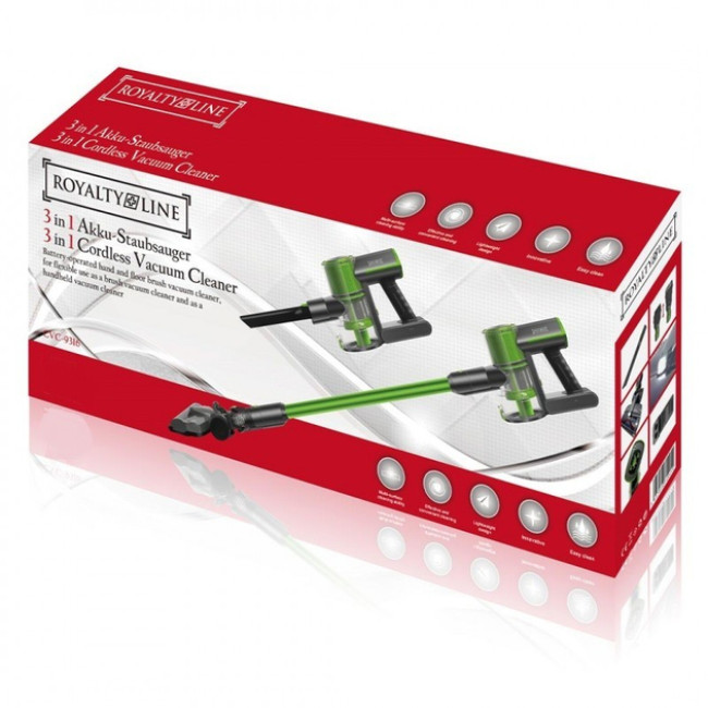 Акумуляторний пилосос Royalty Line CVC-9316 СЛОВАКІЯ (SOLIN) Green бездротовий вертикальний з турбощіткою