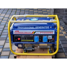 Генератор бензиновий PowerTech PT8500WE Однофазний 2,5-3 кВт