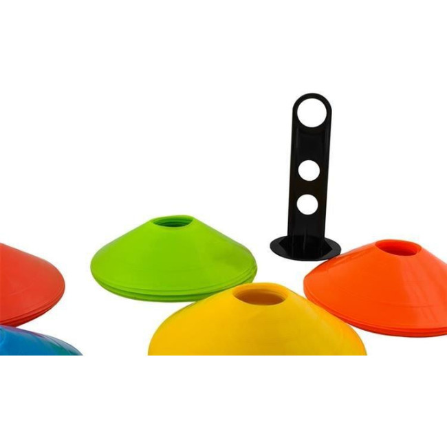 Конуси - фішки для розмітки футбольного поля Trizand 50 шт на підставці + чохол (5725)