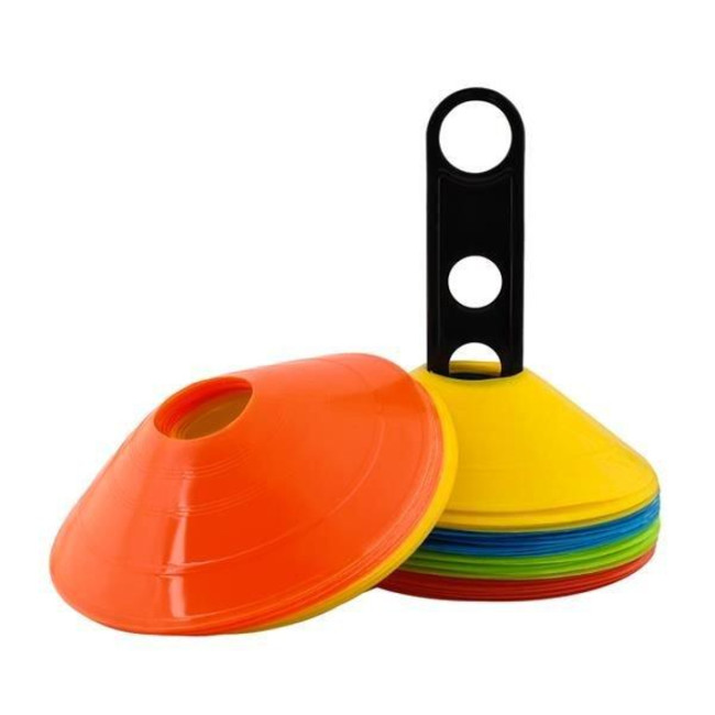 Конуси - фішки для розмітки футбольного поля Trizand 50 шт на підставці + чохол (5725)