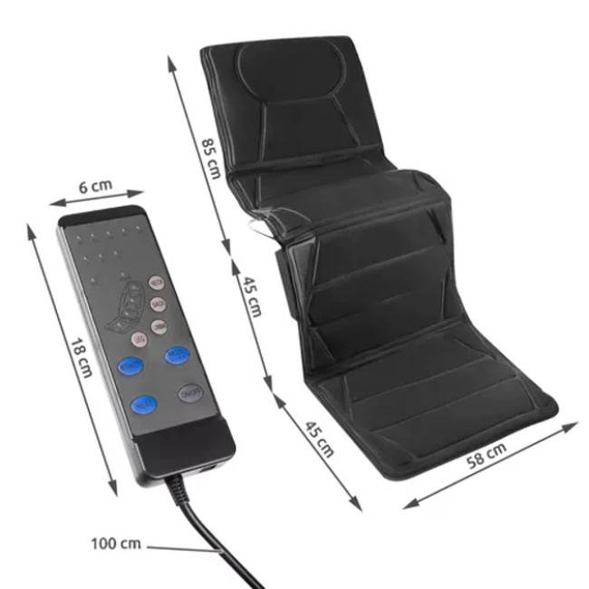 Масажний коврик з пультом та підігрівом 5 режимів масажу Malatec