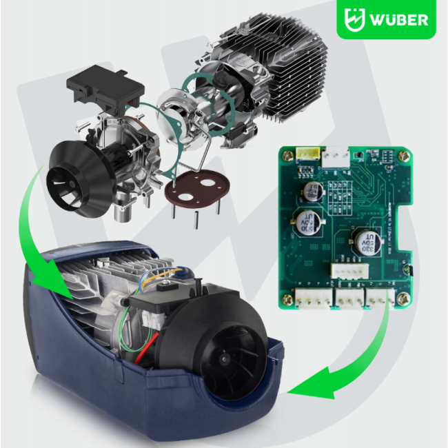 Автономний дизельний обігрівач 5кВт Wuber (Польща)