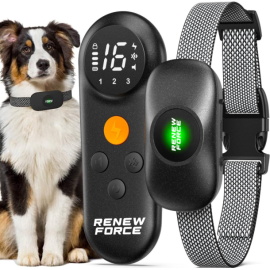 Электроошейник для тренировки собак RENEW FORCE 1000м + пульт дистанционного управления (Польша)