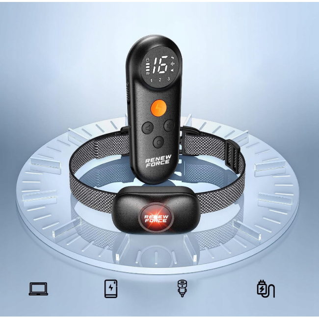 Электроошейник для тренировки собак RENEW FORCE 1000м + пульт дистанционного управления (Польша)