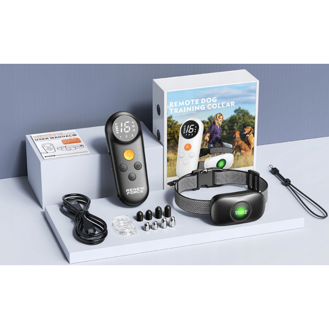 Электроошейник для тренировки собак RENEW FORCE 1000м + пульт дистанционного управления (Польша)