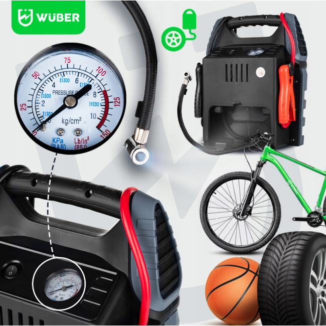 Пусковое устройство (Бустер) c компрессором 5в1 17Ач Wuber (Польша)