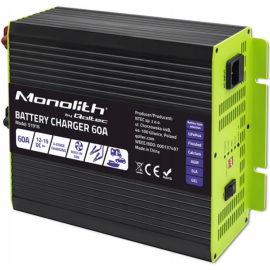 Зарядное устройство для аккумуляторов LiFePO4 AGM GEL SLA 60A 12V Qoltec (Польша)