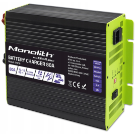 Зарядное устройство для аккумуляторов LiFePO4 AGM GEL SLA 80A 12V Qoltec (Польша)
