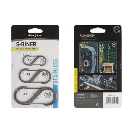 Карабин Nite Ize S-Biner - 3 штуки - Stainless