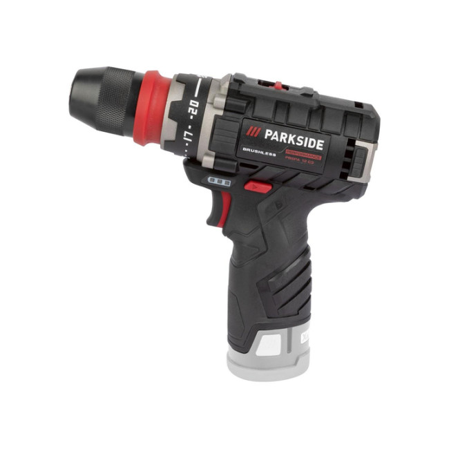 Аккумуляторный бесщеточный шуруповьорт – дрель со съёмным патроном Parkside PBSPA 12 C3