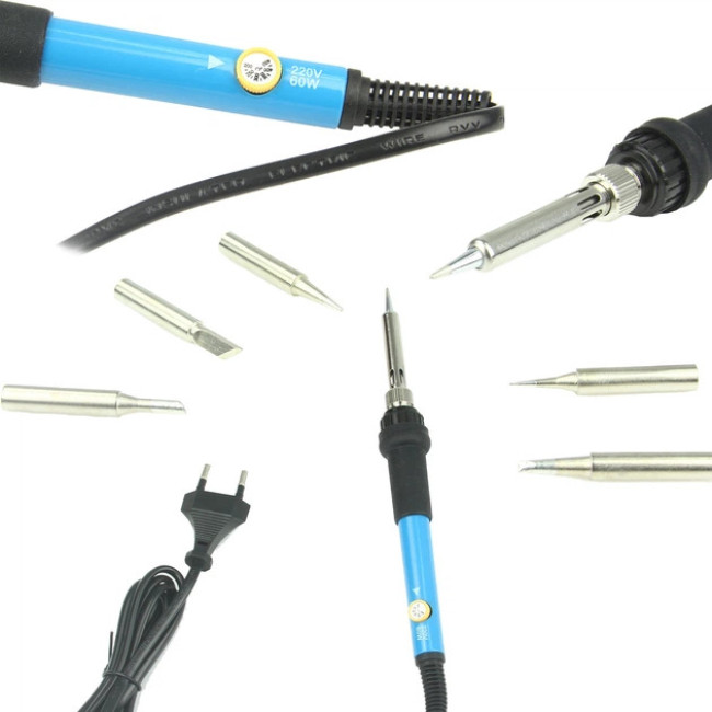 Электрический паяльник Mar-Pol XL Kit 80Вт 220-480°C и набор инструментов для пайки (M79345)