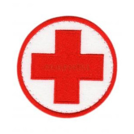 Шеврон PATCH Патріот Медичний хрест біла/нит червона
