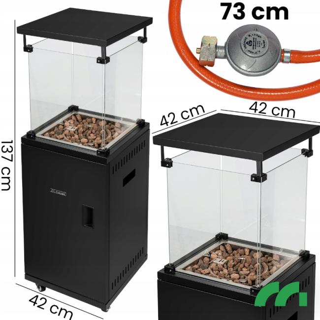 Уличный газовый обогреватель MalTec 137см 11кВт (Польша)