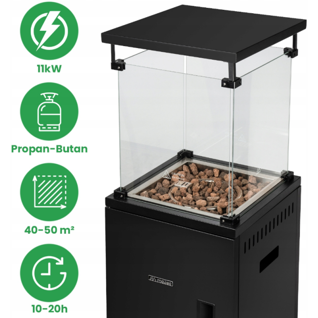 Уличный газовый обогреватель MalTec 137см 11кВт (Польша)