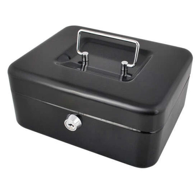 Велика металева касета для грошей Malatec 822 сейф каса - 20×16×9 см